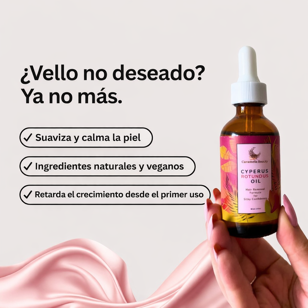 Caramela Beauty Aceite Reductor de Vello – Piel Más Suave y Libre de Irritación